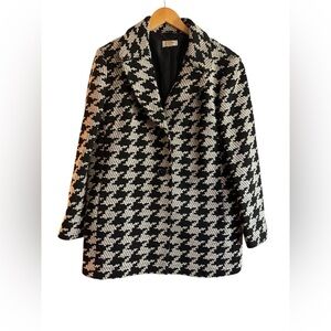 Talbots Black and White Houndstooth Women's Jacket